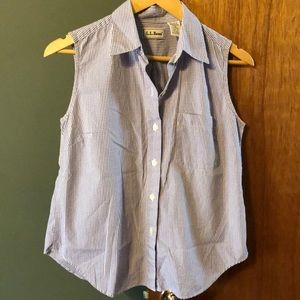 LL Bean sleeveless collared shirt
